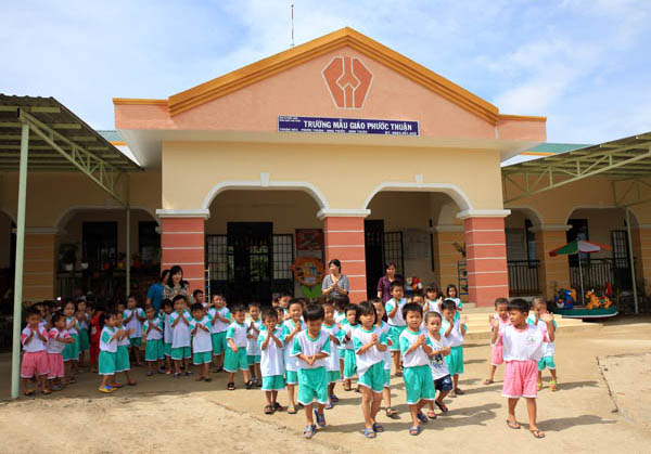 Trường Mẫu giáo Phước Thuận được đầu tư xây dựng mới.